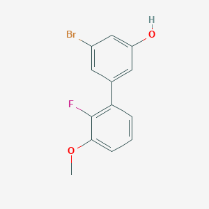 molecular formula C13H10BrFO2 B6383362 3-Bromo-5-(2-fluoro-3-methoxyphenyl)phenol, 95% CAS No. 1261976-25-3