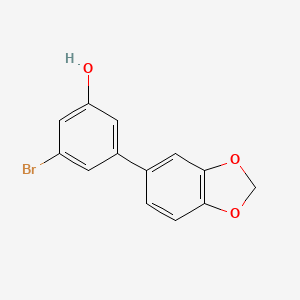 molecular formula C13H9BrO3 B6383377 3-Bromo-5-(3,4-methylenedioxyphenyl)phenol, 95% CAS No. 1261947-54-9