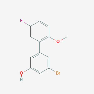 molecular formula C13H10BrFO2 B6383395 3-Bromo-5-(5-fluoro-2-methoxyphenyl)phenol, 95% CAS No. 1123158-89-3
