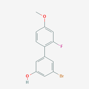 molecular formula C13H10BrFO2 B6383403 3-Bromo-5-(2-fluoro-4-methoxyphenyl)phenol, 95% CAS No. 1261970-46-0
