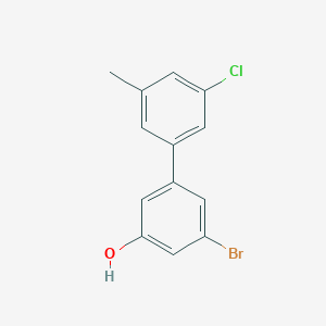 molecular formula C13H10BrClO B6383408 3-Bromo-5-(3-chloro-5-methylphenyl)phenol, 95% CAS No. 1261951-82-9