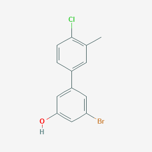 molecular formula C13H10BrClO B6383422 3-Bromo-5-(4-chloro-3-methylphenyl)phenol, 95% CAS No. 1261976-31-1