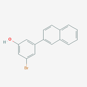 molecular formula C16H11BrO B6383424 3-Bromo-5-(naphthalen-2-yl)phenol, 95% CAS No. 1261888-74-7