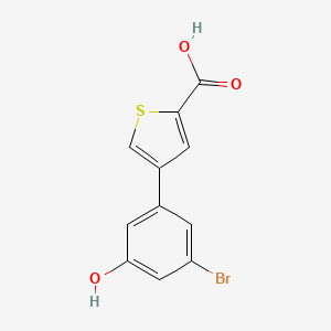 molecular formula C11H7BrO3S B6383431 3-Bromo-5-(2-carboxythiophene-4-yl)phenol, 95% CAS No. 1261970-49-3