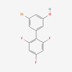 molecular formula C12H6BrF3O B6383454 3-Bromo-5-(2,4,6-trifluorophenyl)phenol, 95% CAS No. 1261925-65-8