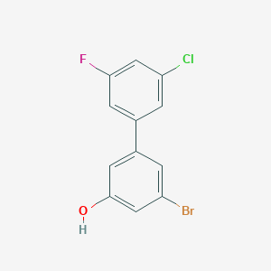 molecular formula C12H7BrClFO B6383458 3-Bromo-5-(3-chloro-5-fluorophenyl)phenol, 95% CAS No. 1261976-42-4