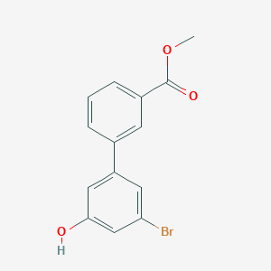 molecular formula C14H11BrO3 B6383466 3-Bromo-5-(3-methoxycarbonylphenyl)phenol, 95% CAS No. 1261888-77-0