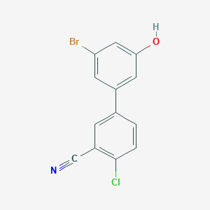 molecular formula C13H7BrClNO B6383490 3-Bromo-5-(4-chloro-3-cyanophenyl)phenol, 95% CAS No. 1261958-18-2