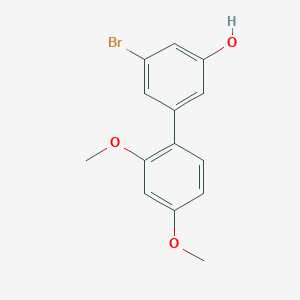 molecular formula C14H13BrO3 B6383492 3-Bromo-5-(2,4-dimethoxyphenyl)phenol, 95% CAS No. 1261925-86-3