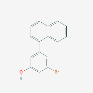 molecular formula C16H11BrO B6383520 3-Bromo-5-(naphthalen-1-yl)phenol, 95% CAS No. 1261925-89-6