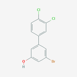 molecular formula C12H7BrCl2O B6383563 3-Bromo-5-(3,4-dichlorophenyl)phenol, 95% CAS No. 1261958-23-9