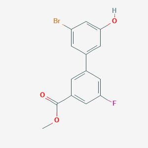 molecular formula C14H10BrFO3 B6383580 3-Bromo-5-(3-fluoro-5-methoxycarbonylphenyl)phenol, 95% CAS No. 1261930-24-8