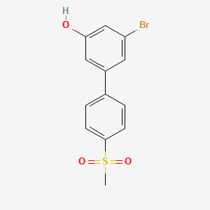 molecular formula C13H11BrO3S B6383618 3-Bromo-5-(4-methylsulfonylphenyl)phenol, 95% CAS No. 1261897-60-2