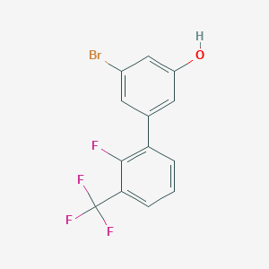 molecular formula C13H7BrF4O B6383632 3-Bromo-5-(2-fluoro-3-trifluoromethylphenyl)phenol, 95% CAS No. 1261897-62-4