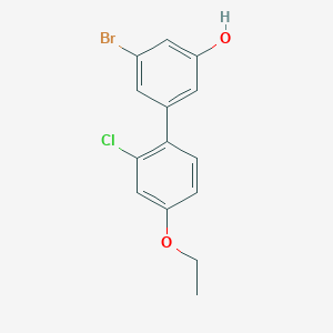 molecular formula C14H12BrClO2 B6383639 3-Bromo-5-(2-chloro-4-ethoxyphenyl)phenol, 95% CAS No. 1261977-07-4