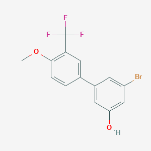 molecular formula C14H10BrF3O2 B6383693 3-Bromo-5-(4-methoxy-3-trifluoromethylphenyl)phenol, 95% CAS No. 1261909-59-4