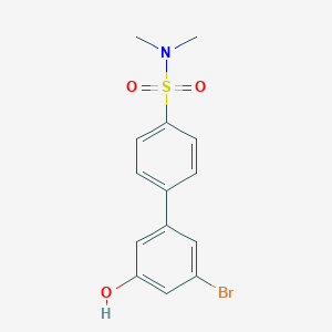 molecular formula C14H14BrNO3S B6383698 3-Bromo-5-(4-N,N-dimethylsulfamoylphenyl)phenol, 95% CAS No. 1261977-40-5
