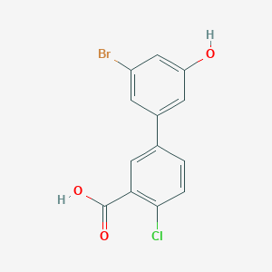 molecular formula C13H8BrClO3 B6383701 3-Bromo-5-(3-carboxy-4-chlorophenyl)phenol, 95% CAS No. 1261900-45-1