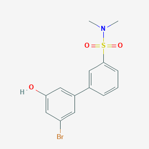 molecular formula C14H14BrNO3S B6383704 3-Bromo-5-(3-N,N-dimethylsulfamoylphenyl)phenol, 95% CAS No. 1262003-57-5