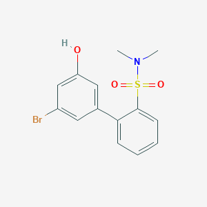 molecular formula C14H14BrNO3S B6383707 3-Bromo-5-(2-N,N-dimethylsulfamoylphenyl)phenol, 95% CAS No. 1261926-17-3
