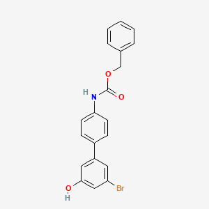 molecular formula C20H16BrNO3 B6383747 5-(4-Cbz-Aminopheny)-3-bromophenol, 95% CAS No. 1261902-98-0