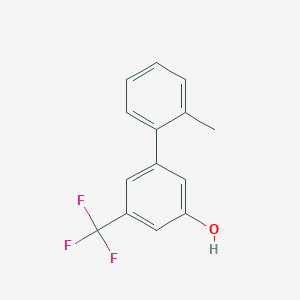 molecular formula C14H11F3O B6383779 5-(2-Methylphenyl)-3-trifluoromethylphenol, 95% CAS No. 1261952-14-0
