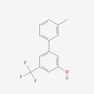 molecular formula C14H11F3O B6383826 5-(3-Methylphenyl)-3-trifluoromethylphenol, 95% CAS No. 1261919-52-1