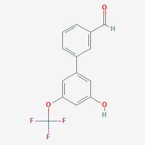 5-(3-Formylphenyl)-3-trifluoromethoxyphenol, 95%