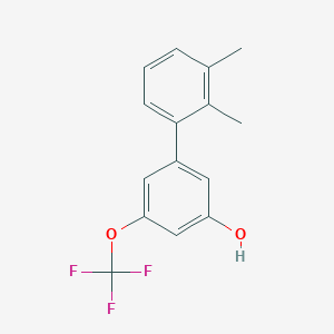 molecular formula C15H13F3O2 B6383888 5-(2,3-Dimethylphenyl)-3-trifluoromethoxyphenol, 95% CAS No. 1262004-02-3