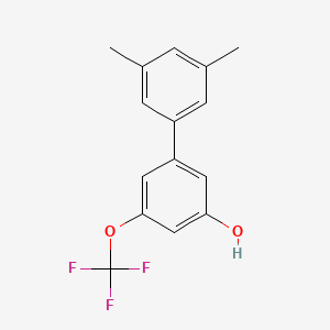 molecular formula C15H13F3O2 B6383909 5-(3,5-Dimethylphenyl)-3-trifluoromethoxyphenol, 95% CAS No. 1261919-88-3