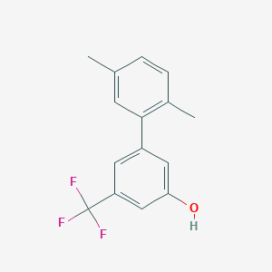 molecular formula C15H13F3O B6383916 5-(2,5-Dimethylphenyl)-3-trifluoromethylphenol, 95% CAS No. 1261919-75-8