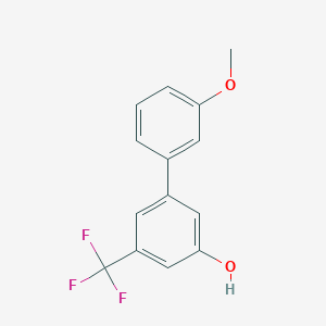 molecular formula C14H11F3O2 B6383967 5-(3-Methoxyphenyl)-3-trifluoromethylphenol, 95% CAS No. 1261897-72-6