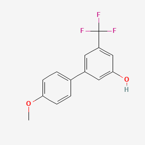 molecular formula C14H11F3O2 B6384023 5-(4-Methoxyphenyl)-3-trifluoromethylphenol, 95% CAS No. 1262003-66-6