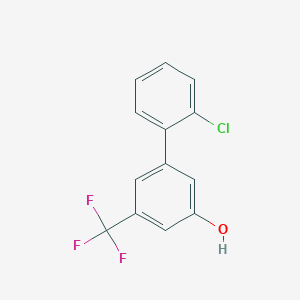 molecular formula C13H8ClF3O B6384064 5-(2-Chlorophenyl)-3-trifluoromethylphenol, 95% CAS No. 1261948-92-8