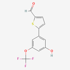 5-(5-Formylthiophen-2-yl)-3-trifluoromethoxyphenol, 95%