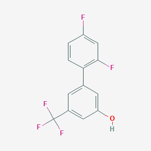 molecular formula C13H7F5O B6384102 5-(2,4-Difluorophenyl)-3-trifluoromethylphenol, 95% CAS No. 1261989-95-0