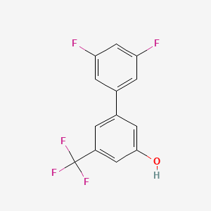 molecular formula C13H7F5O B6384110 5-(3,5-Difluorophenyl)-3-trifluoromethylphenol, 95% CAS No. 1261933-38-3