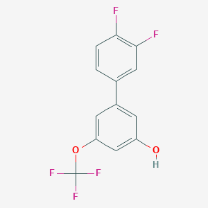 molecular formula C13H7F5O2 B6384121 5-(3,4-Difluorophenyl)-3-trifluoromethoxyphenol, 95% CAS No. 1261990-02-6