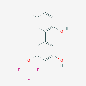 5-(5-Fluoro-2-hydroxyphenyl)-3-trifluoromethoxyphenol, 95%