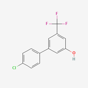 molecular formula C13H8ClF3O B6384140 5-(4-Chlorophenyl)-3-trifluoromethylphenol, 95% CAS No. 1261948-98-4