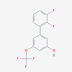 molecular formula C13H7F5O2 B6384145 5-(2,3-Difluorophenyl)-3-trifluoromethoxyphenol, 95% CAS No. 1261990-06-0