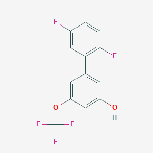 molecular formula C13H7F5O2 B6384152 5-(2,5-Difluorophenyl)-3-trifluoromethoxyphenol, 95% CAS No. 1261978-39-5