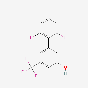 molecular formula C13H7F5O B6384177 5-(2,6-Difluorophenyl)-3-trifluoromethylphenol, 95% CAS No. 1261897-77-1