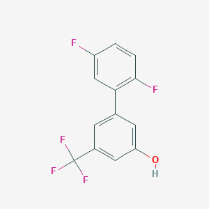 molecular formula C13H7F5O B6384191 5-(2,5-Difluorophenyl)-3-trifluoromethylphenol, 95% CAS No. 1261933-43-0