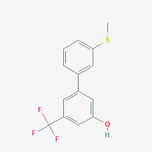 molecular formula C14H11F3OS B6384270 5-(3-Methylthiophenyl)-3-trifluoromethylphenol, 95% CAS No. 1261920-74-4
