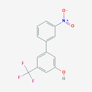 molecular formula C13H8F3NO3 B6384365 5-(3-Nitrophenyl)-3-trifluoromethylphenol, 95% CAS No. 1261952-33-3