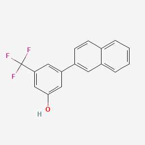 molecular formula C17H11F3O B6384427 5-(Naphthalen-2-yl)-3-trifluoromethylphenol, 95% CAS No. 1261921-00-9