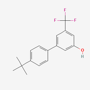 molecular formula C17H17F3O B6384477 5-(4-t-Butylphenyl)-3-trifluoromethylphenol, 95% CAS No. 1262003-71-3