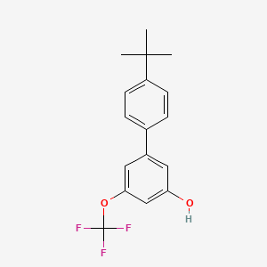 molecular formula C17H17F3O2 B6384481 5-(4-t-Butylphenyl)-3-trifluoromethoxyphenol, 95% CAS No. 1261933-63-4