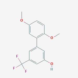 molecular formula C15H13F3O3 B6384546 5-(2,5-Dimethoxyphenyl)-3-trifluoromethylphenol, 95% CAS No. 1261958-95-5